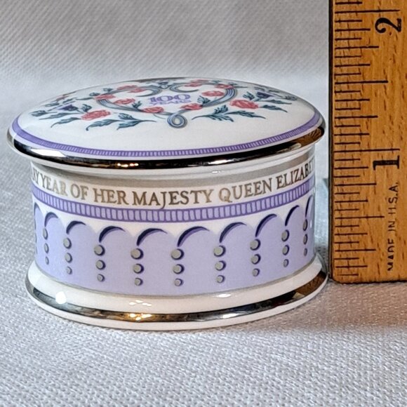 2000 The Royal Collection Queen Mother Centenary 100 Years Trinket Pill Box Case - Picture 3 of 10